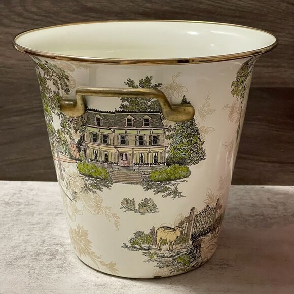 MacKenzie-Childs 30th Anniversary Aurora Collection Enamel Ice Bucket 2013 RARE - Picture 2 of 14